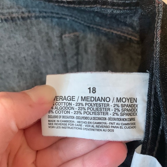 Gloria Vanderbilt Dark Blue Tapered Leg Amanda Jeans Size 18 - Picture 9 of 11